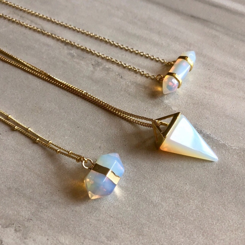 Boho Moonstone 🌝 Gold Necklaces